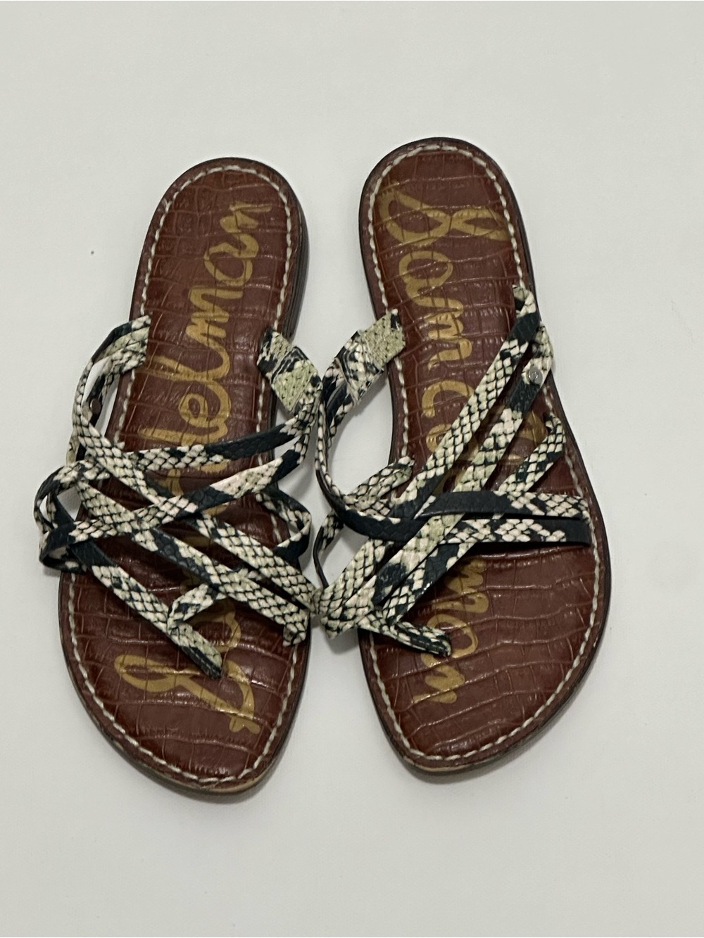 Sam Edelman Georgette Snake Print Sandals 6.5M
